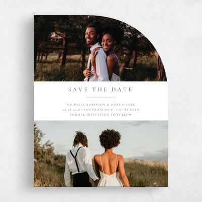 Green Half arch Wedding Save the Date - Brantley Portrait