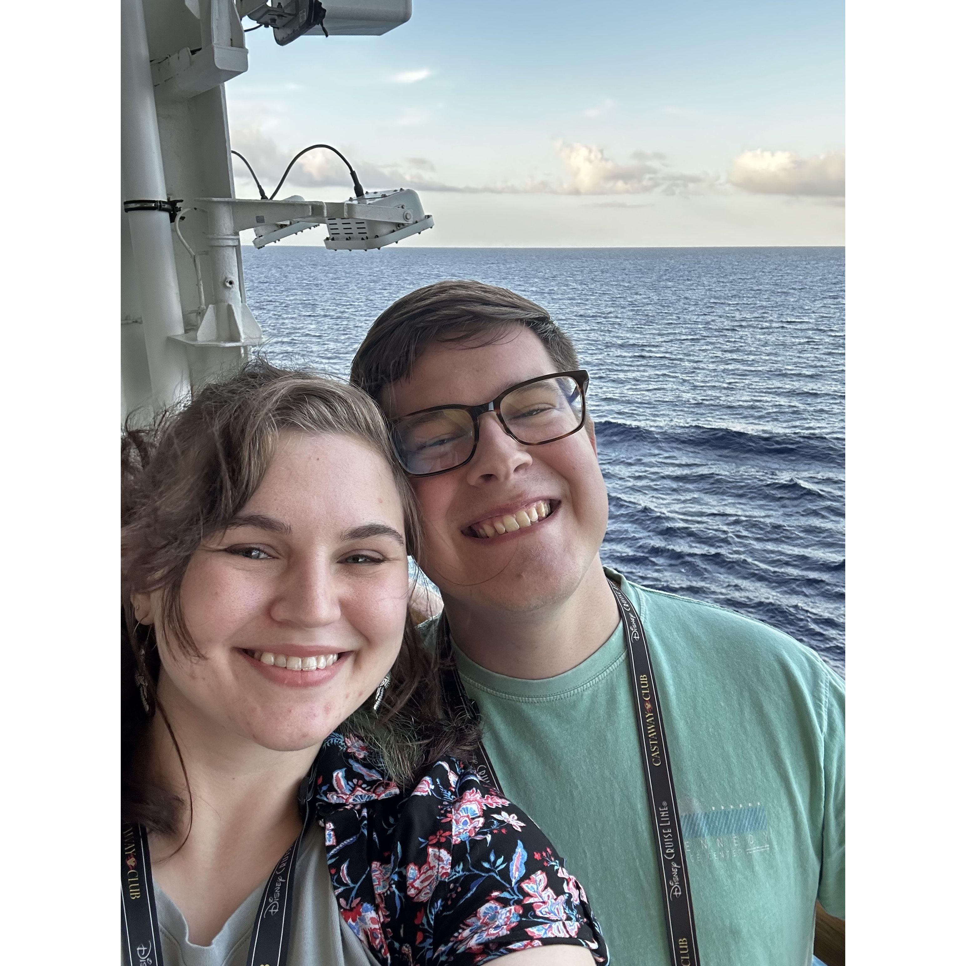 Natalie conquered her fear of cruises for this picture