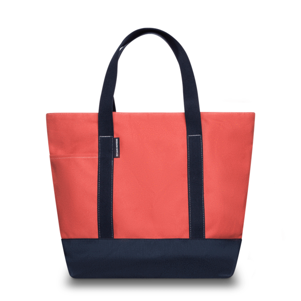 Large Canvas Tote- Nantucket Red/Navy