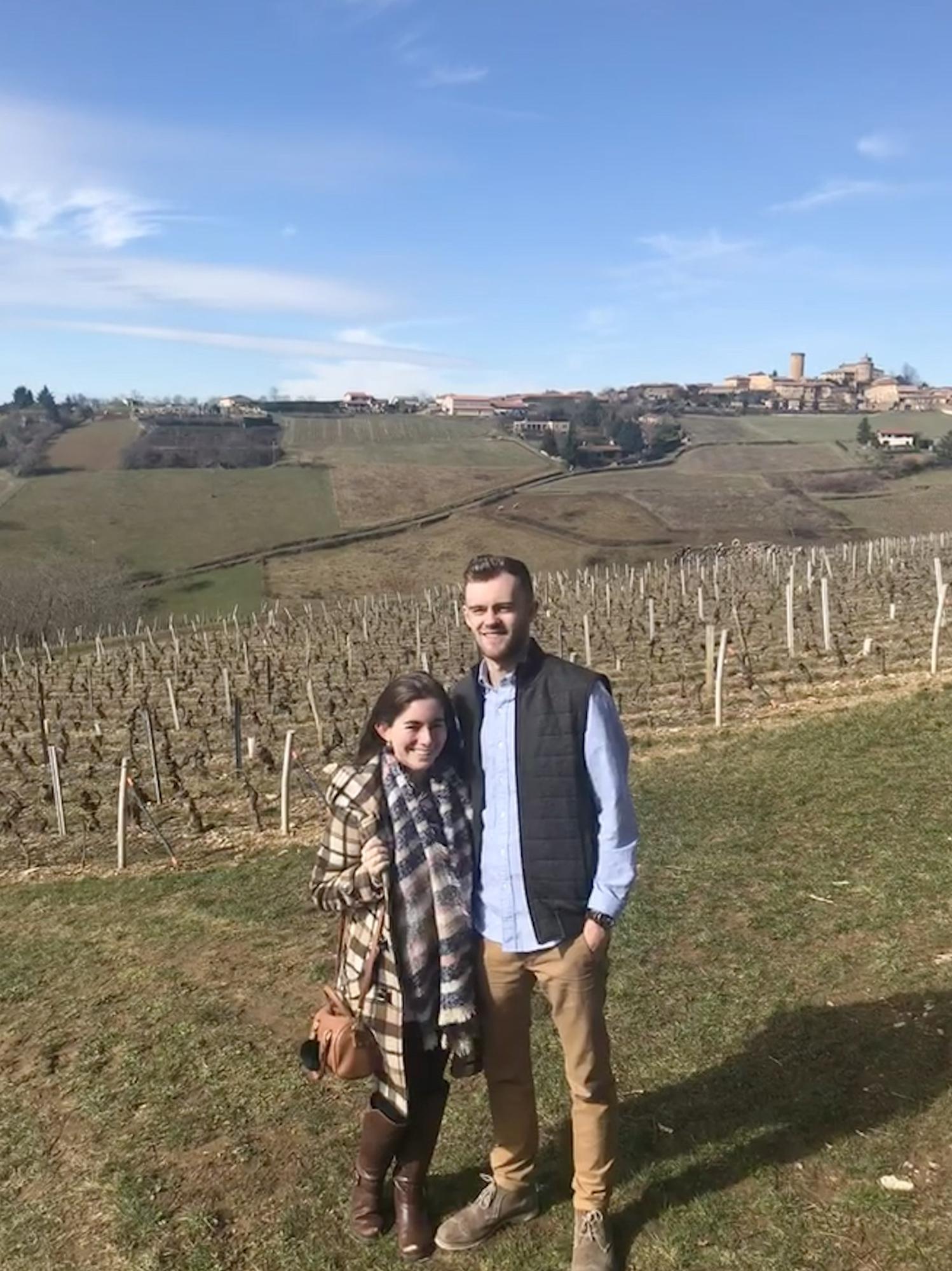 Wine tasting (Beaujolais) and lunch. France March 2018