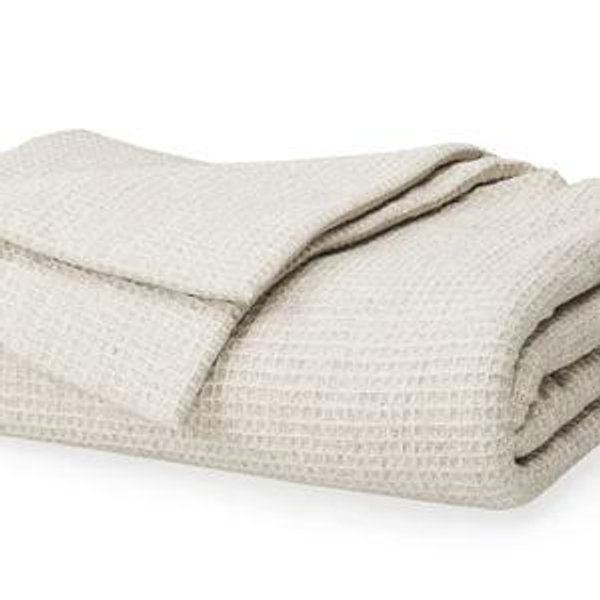 Organic Cotton Waffle Blanket- Cream