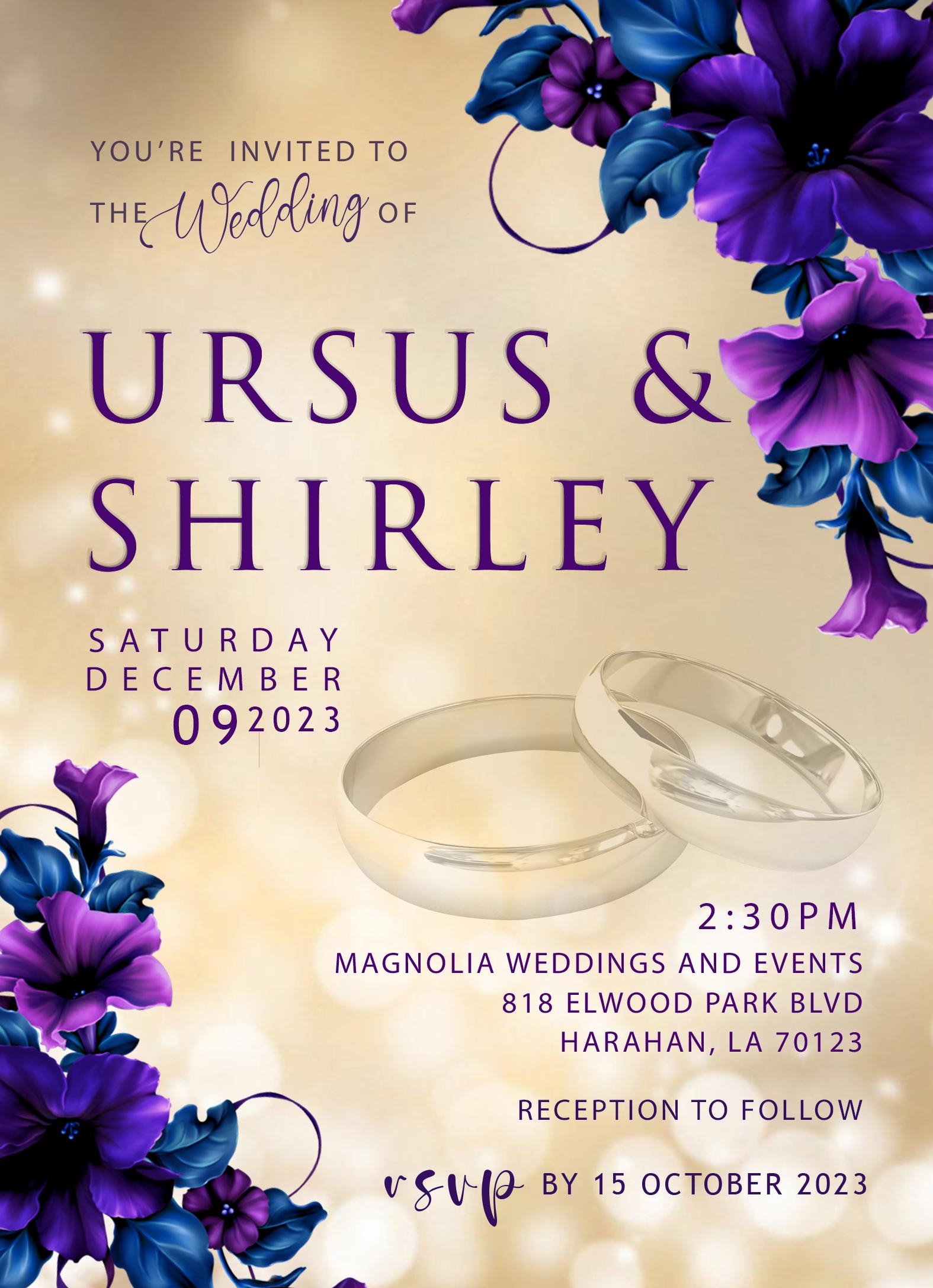 The Wedding Website of Shirley Cannon and Ursus Ambrose