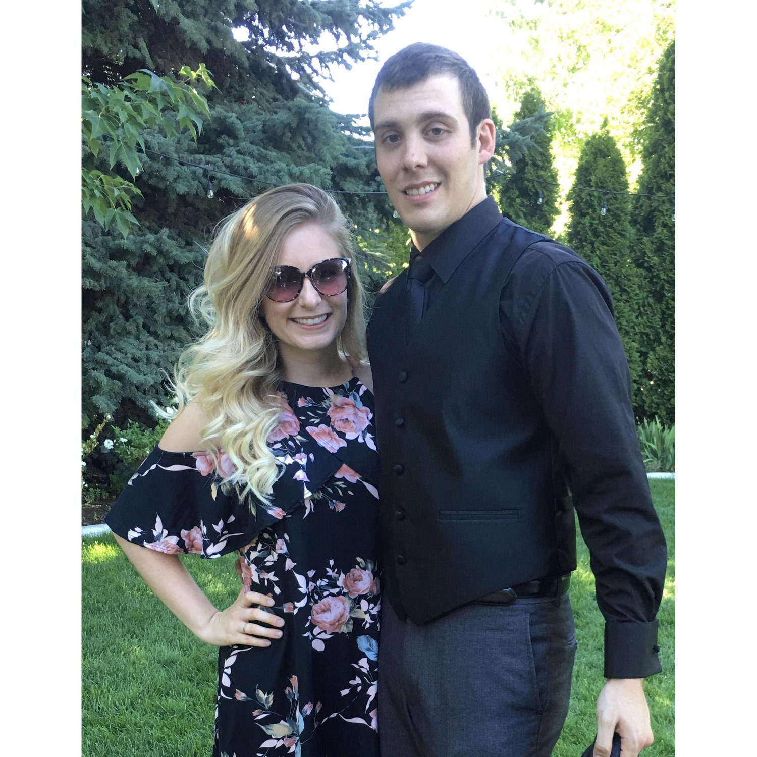 Jessica and Zac at their good friends Alex and Shelly Yager's wedding July 2017.