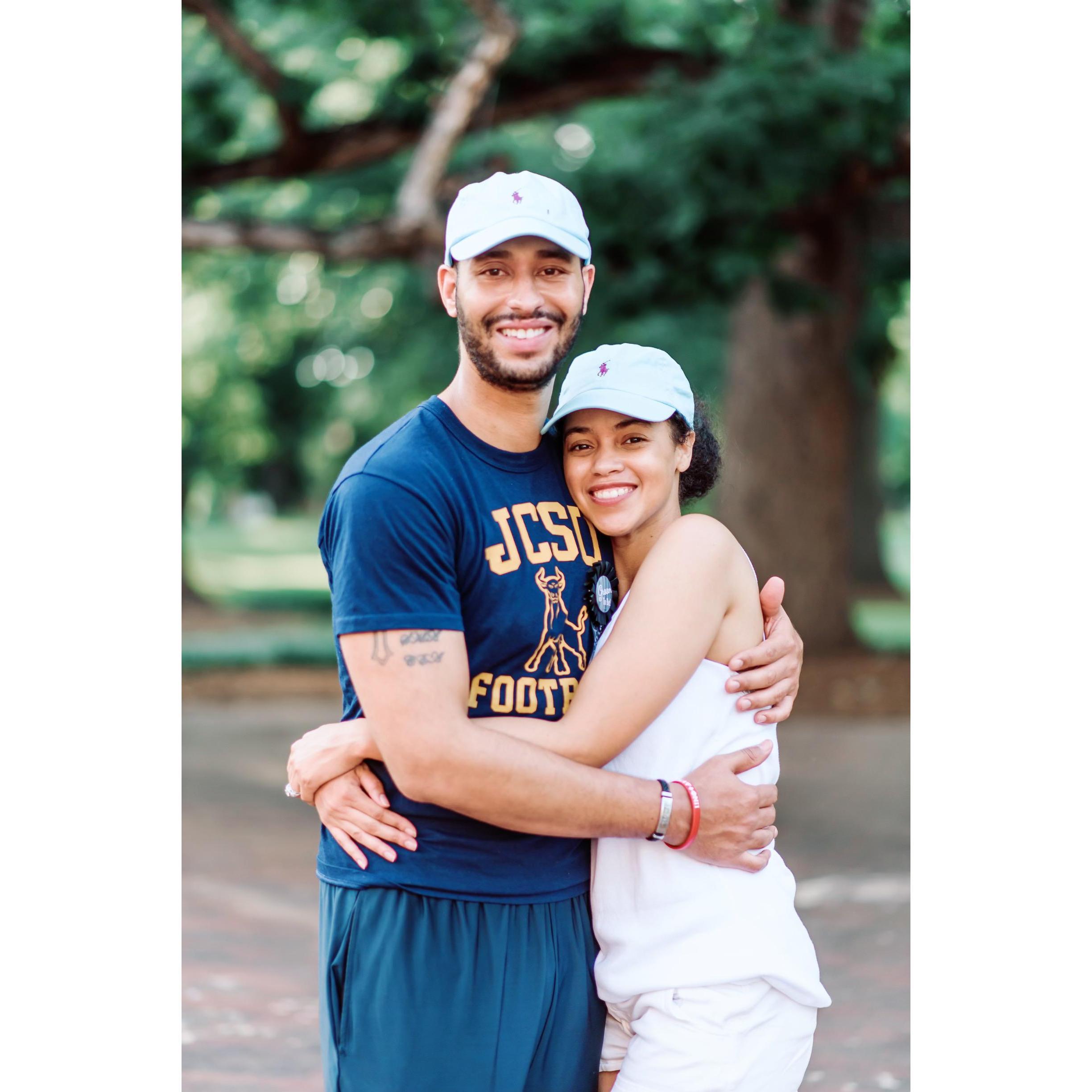 Went to the Old Well because that’s where Andrew proposed. A photographer asked are you about to get married. We said no today's our wedding day, but it got canceled. She took our photos for us!