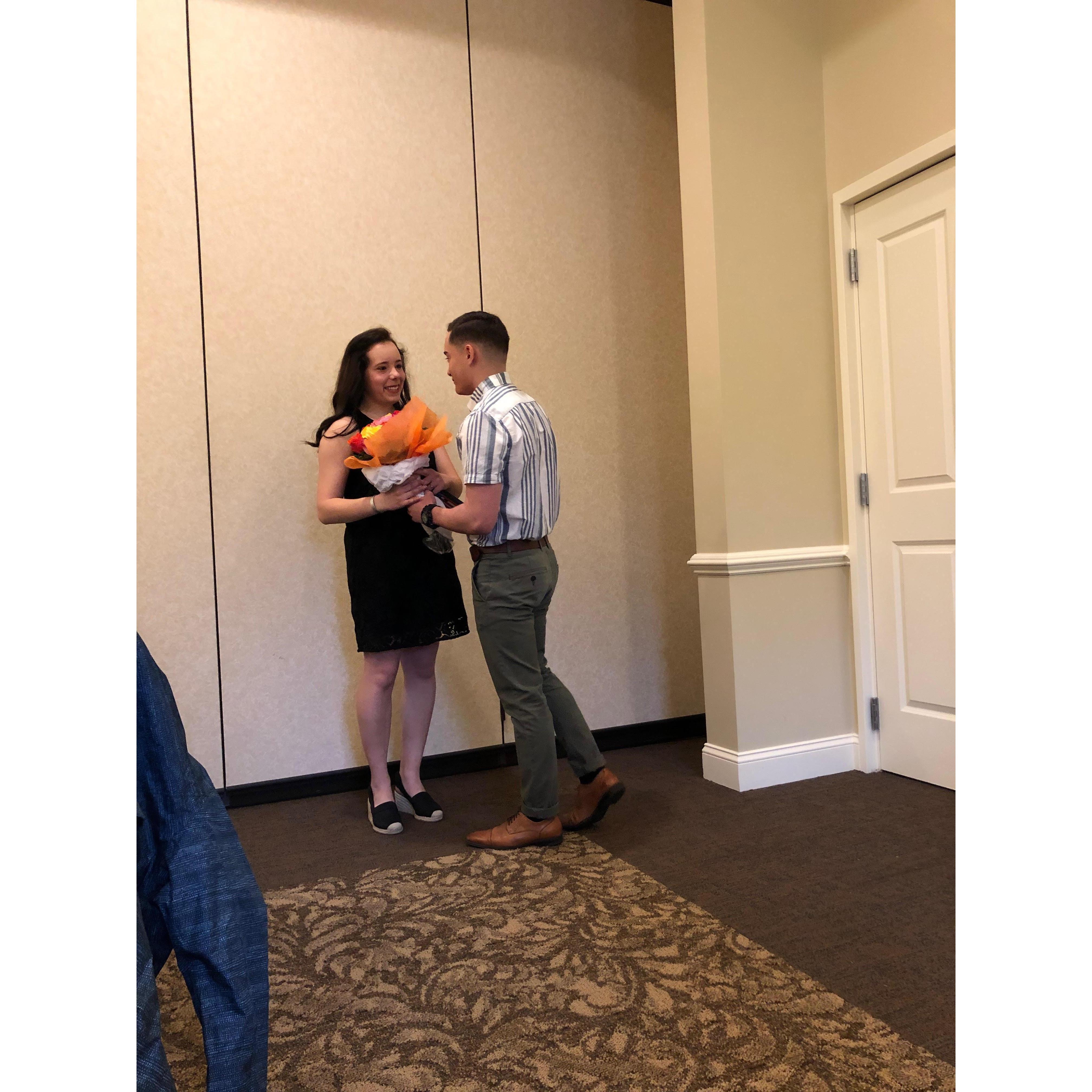 Surprising Ally at her bridal shower!