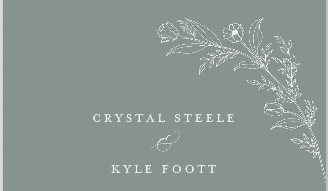 The Wedding Website of Crystal Steele and Kyle Foott
