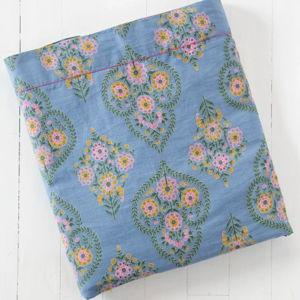 Mix & Match Cotton Flat Sheet - Blue Willow Medallion