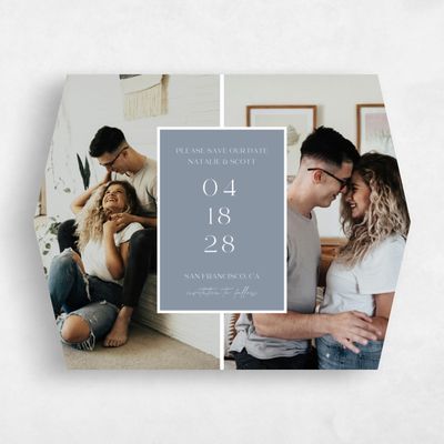 Blue Diamond Wedding Save the Date - Taos Multiphoto