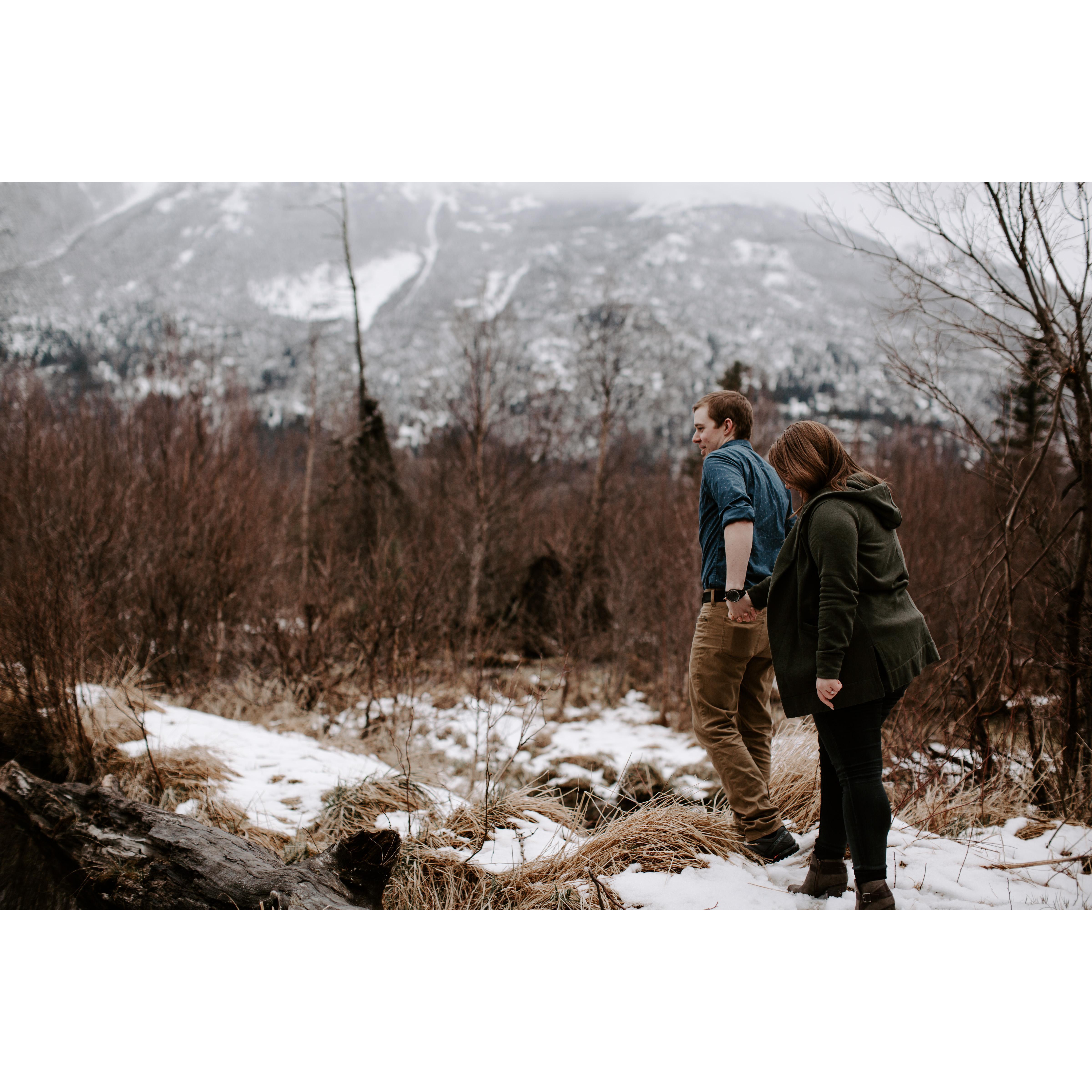 Engagement photos done in Alaska at Eagle River Nature Center by the amazing Sarah French.
Instagram: @sarah.french.photo
Facebook: @Sarah French Photo
Website: sarahfrenchphoto.com