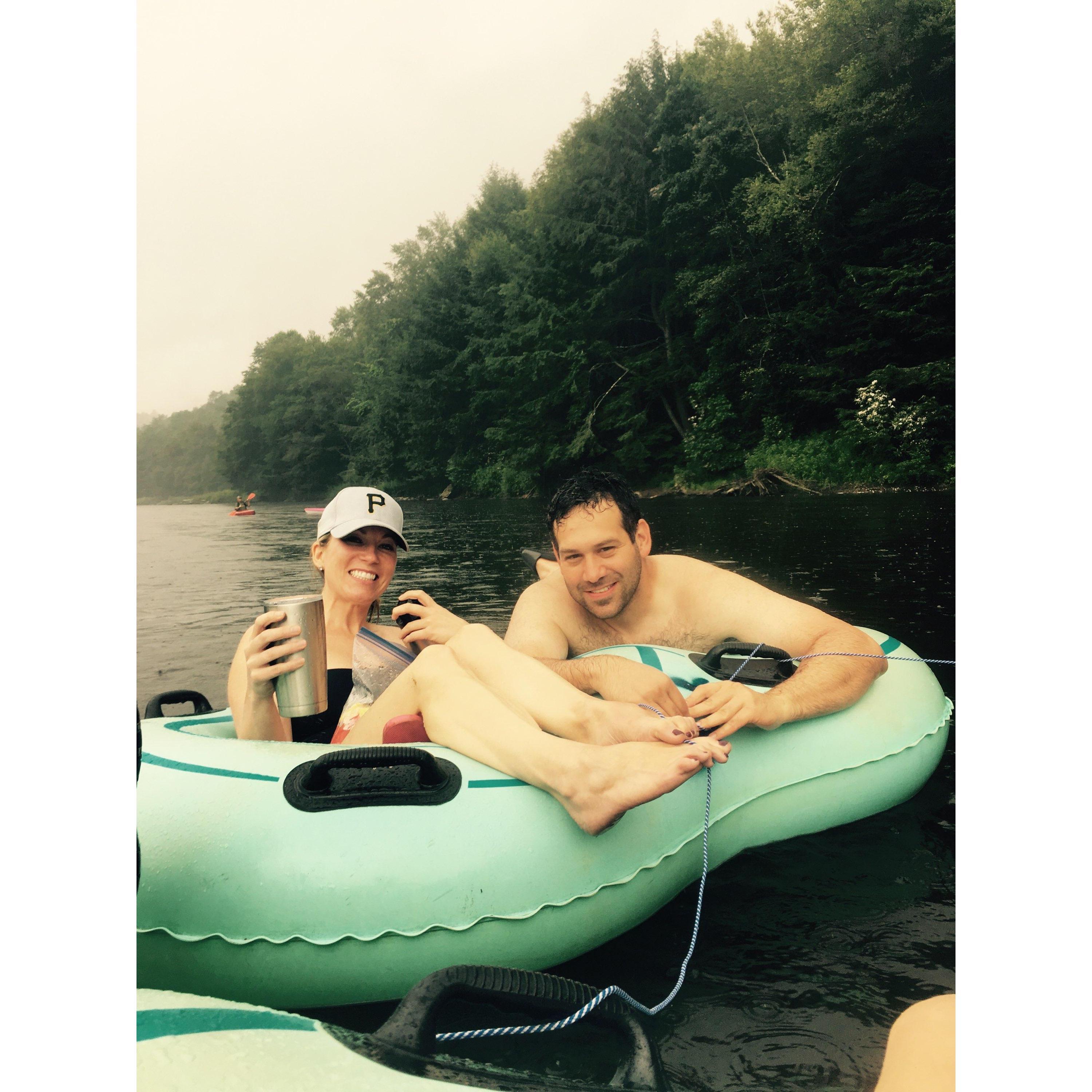 Floating the River with our camping besties... right before a torrential downpour - July 2017