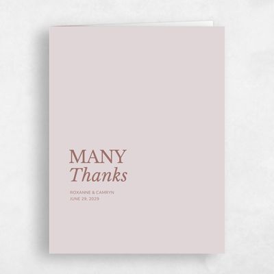 Lavender Mist, Pink Wedding Thank You - Jaramillo Type