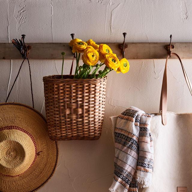 Hanging Rattan Book Basket