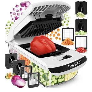 Fullstar The Original Pro Chopper - Vegetable Chopper and Spiralizer, Food Chopper with Container, Fruit Slicer, Kitchen Gadgets & Gifts, Home Essentials (4 in 1, White)
