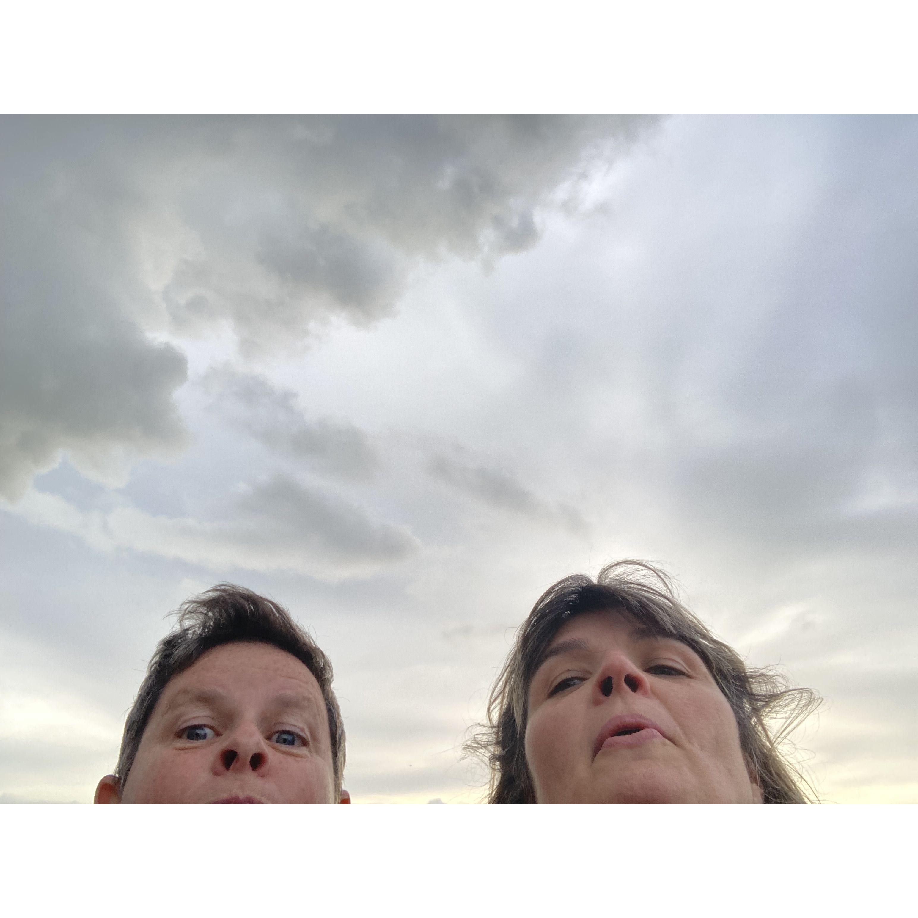 Trying to catch a glimpse of that big sky!
