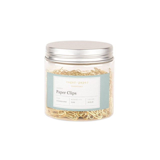 500ct Standard Paper Clips Gold - Sugar Paper™