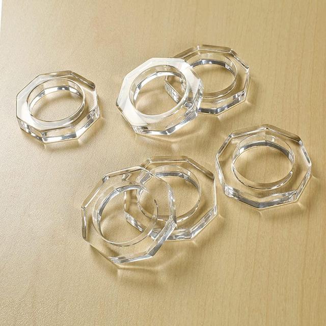 Acyralic Napkin Rings Set of 12, Decorative Serviette Ring, Beach Napkin Holders, Napkin Rings Bulk for Party Decoration, Dinning Table, Everyday, Family Gatherings - A Great Tabletop Décor