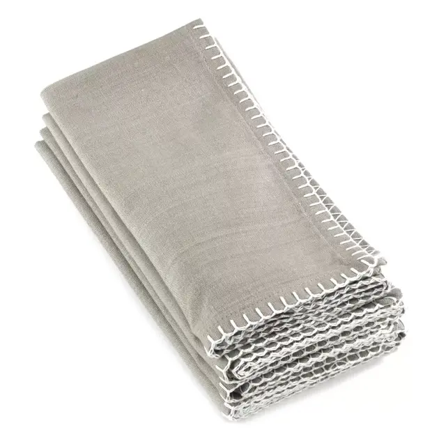 Saro Lifestyle Celena Napkins in Grey (Set of 4)