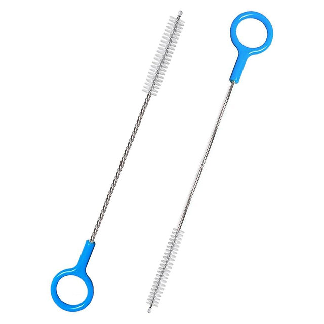 Heavy-Duty Straw Cleaner Brush, 2 Pcs Flexible Straw Brush Set,Reusable Straws Cleaning Brush with Stainless Steel and Nylon Bristles for Baby Bottles,Stanley Cup.