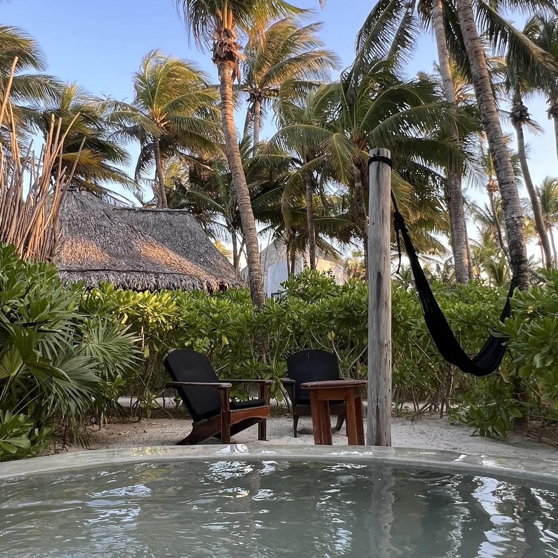 Minipool of our jungle/garden view room.