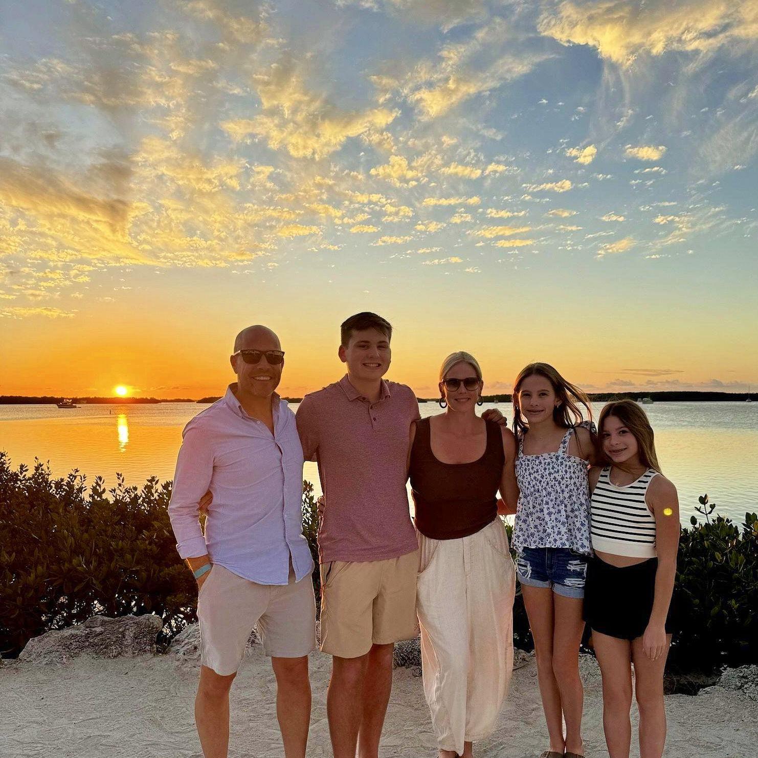 Beautiful sunset view at Pierre's on our last trip there