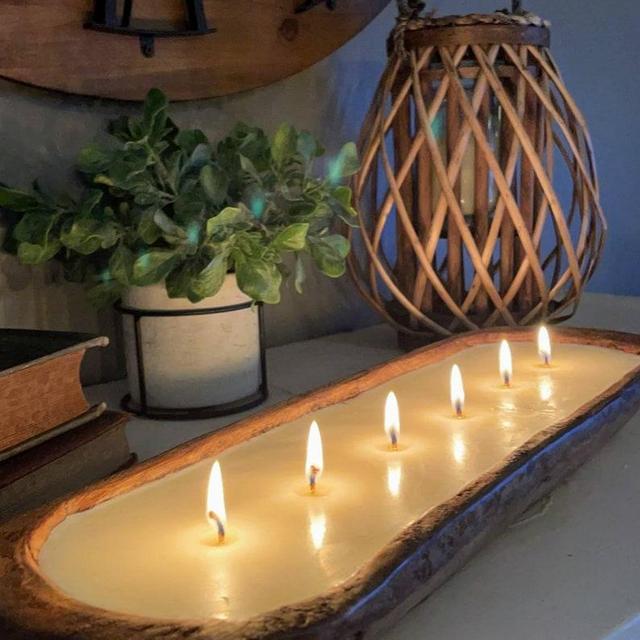 Beautiful Baguette Bread Bowl Candle/ Farmhouse Decor/BoHo/ Reusable Decor/ Natural Soy/ Clean Scents/ Housewarming/ Makes a wonderful gift