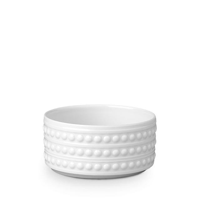 L'Objet Perlee White 3" Vertical Bowl