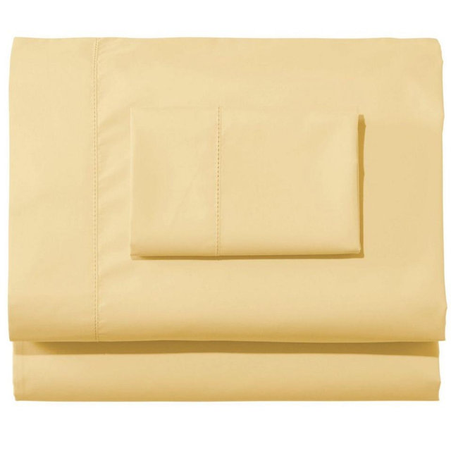 280-Thread-Count Pima Cotton Percale Sheet Set - Queen, sunlight
