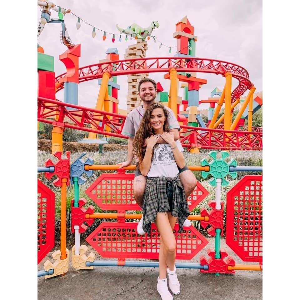 Our first trip to Toy Story Land, the place that brought us together, as guests.