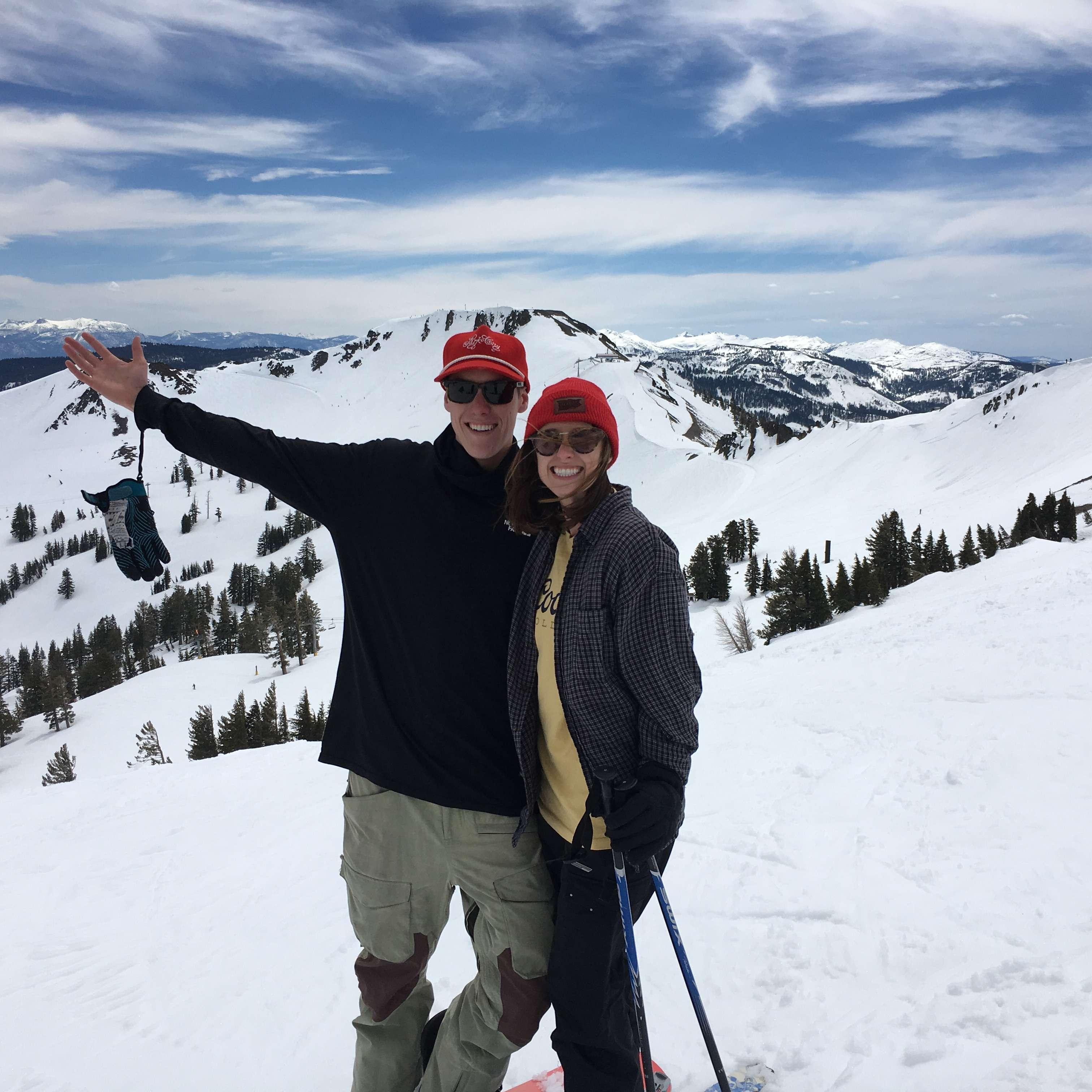 2019, Skiing at Squaw Valley Lake Tahoe.  I was attending the University of Nevada Reno and Sav would visit me and we would shred it up.