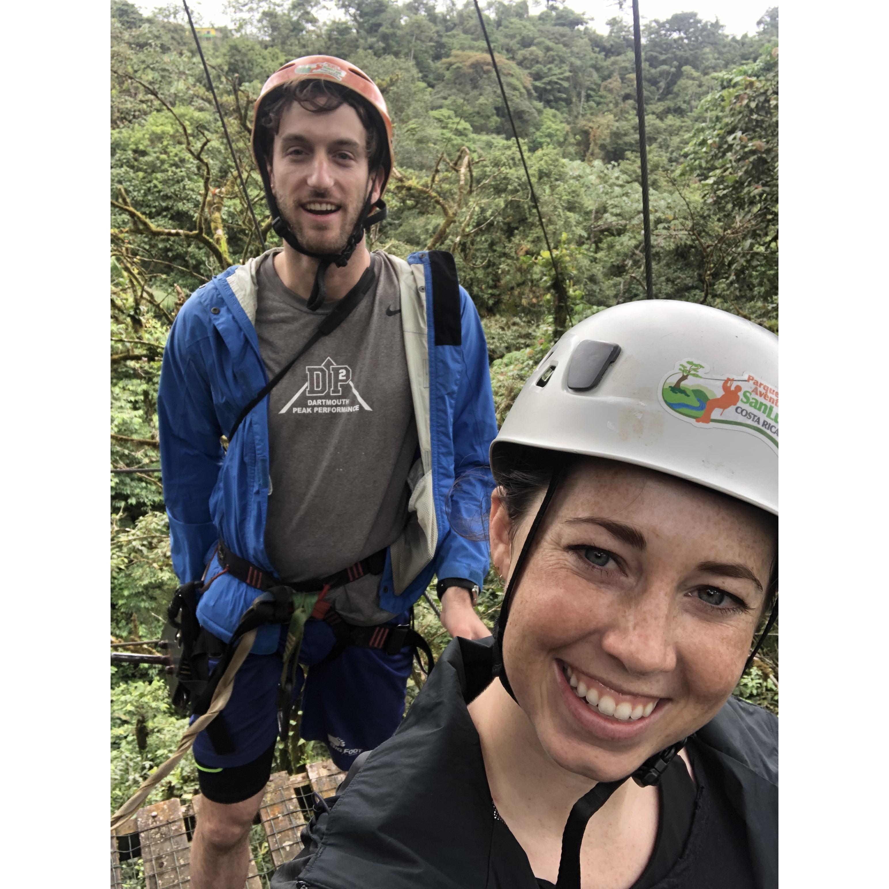 Zip lining in Costa Rica