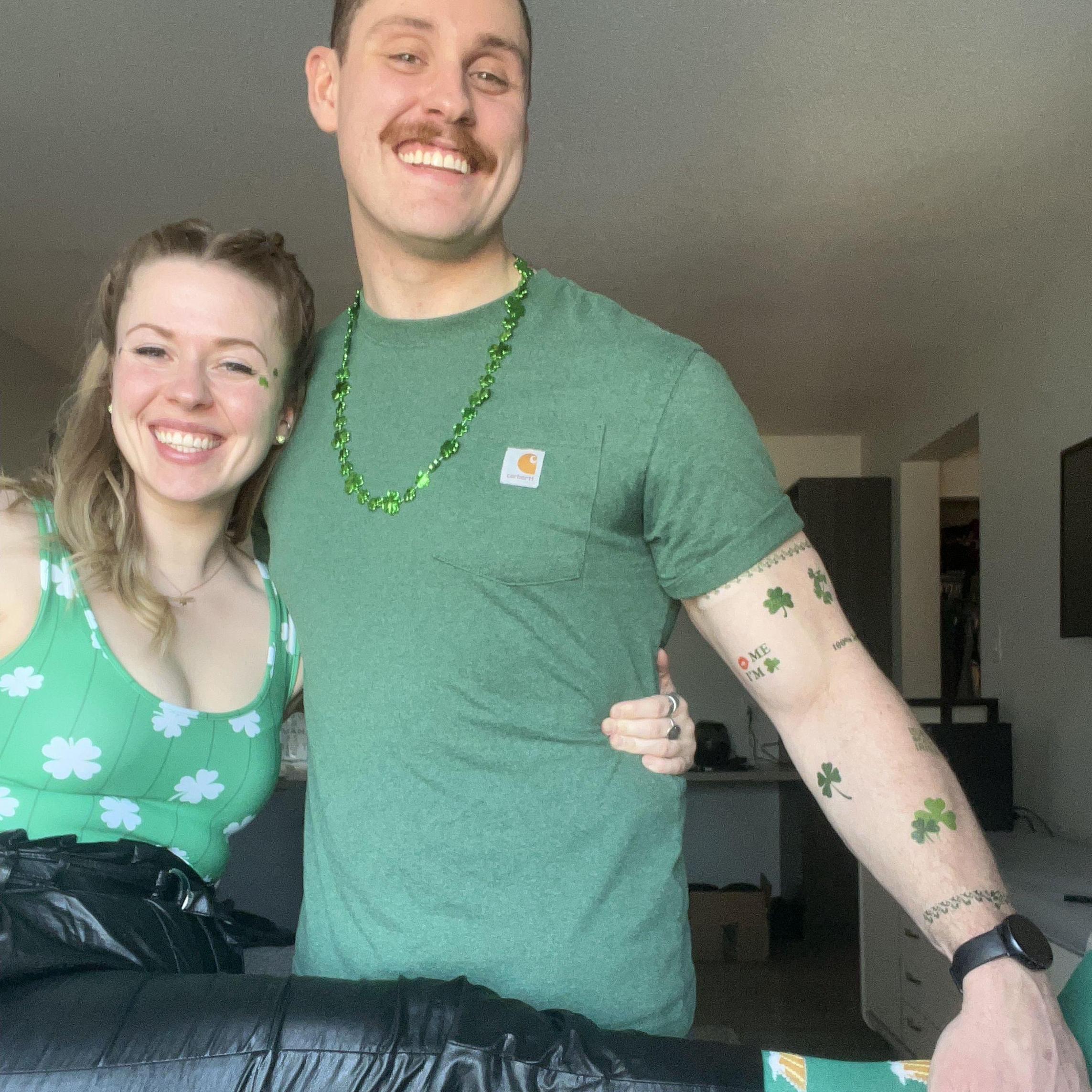 St. Patty's 2023, right after we got ENGAGED! 🥂