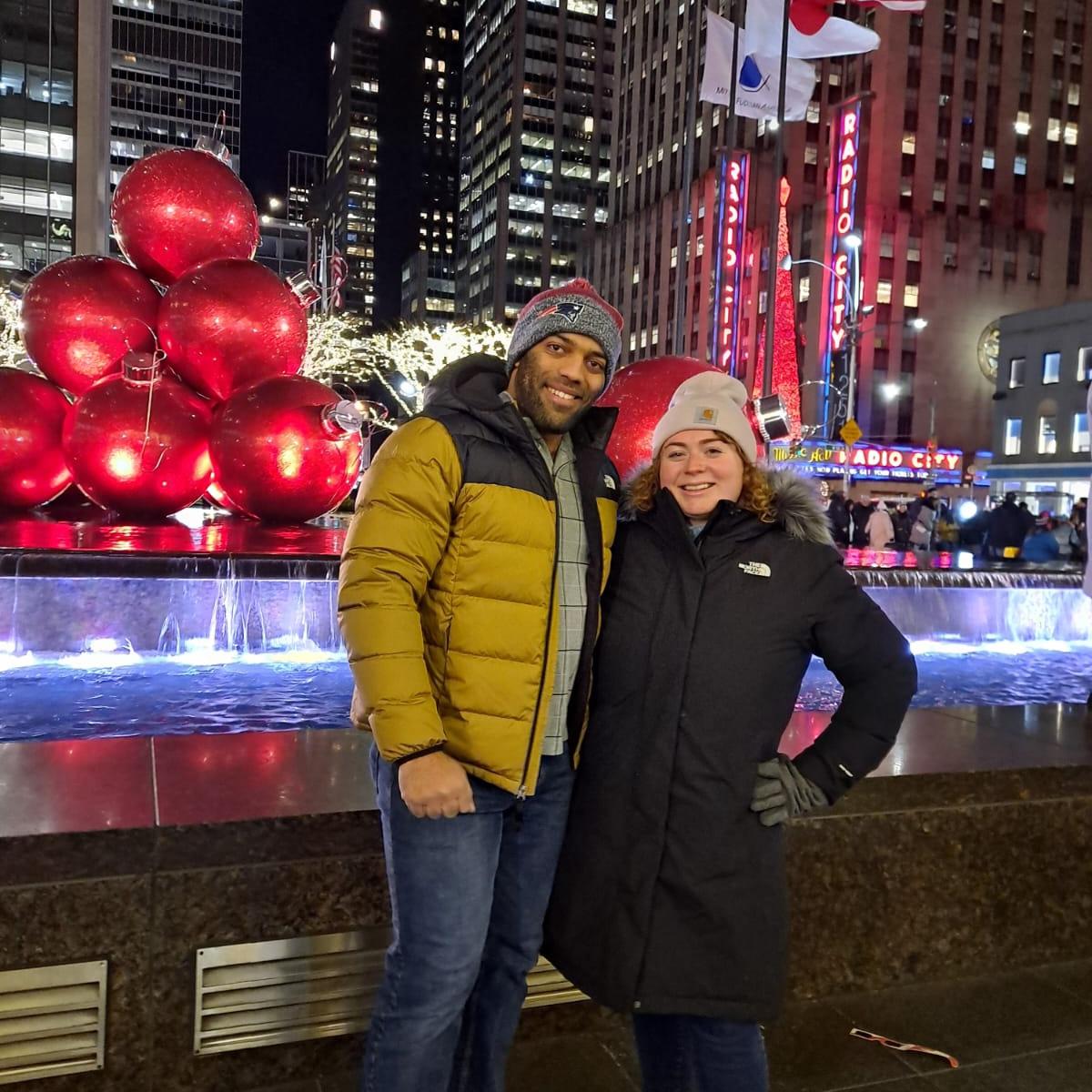 Celebrating our 1 year anniversary in NYC, December 2022