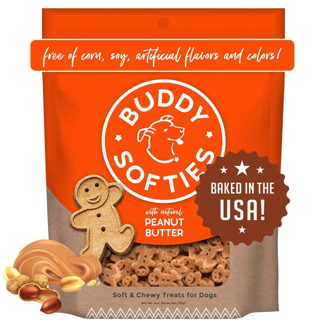 Buddy Biscuits Peanut Butter Soft and Chewy Dog Treats - 6oz