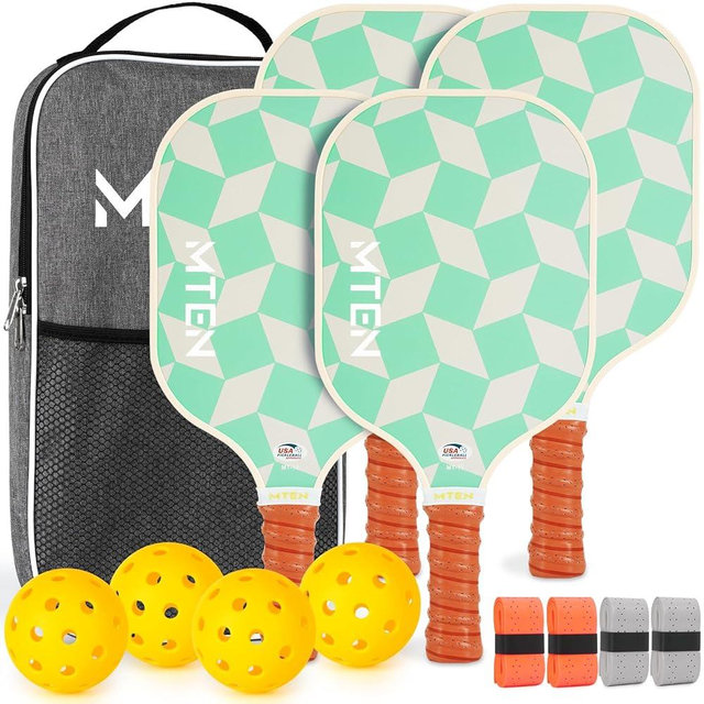 Pickleball Paddles, USAPA Approved Fiberglass Surface Pickleball Set with Pickleball Rackets, Pickleball Paddles Set ​for Men Women