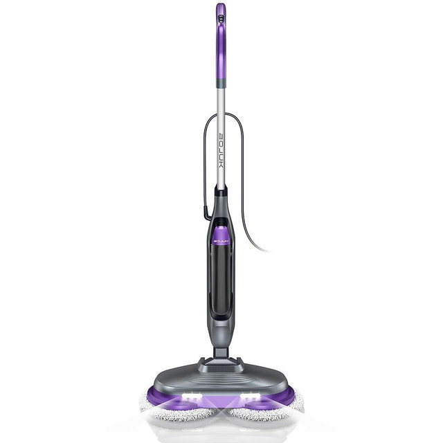 BOJUK Steam Spin Mop, Smart Steam & Scrub Mop with 4 Cleaning Modes & LED Headlights, Safe for all Sealed Hard Floors like Tile, Hardwood, Stone, Laminate, Vinyl & More F2