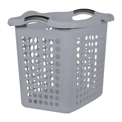 2 Bushel Hamper with Divider Gray - Room Essentials™