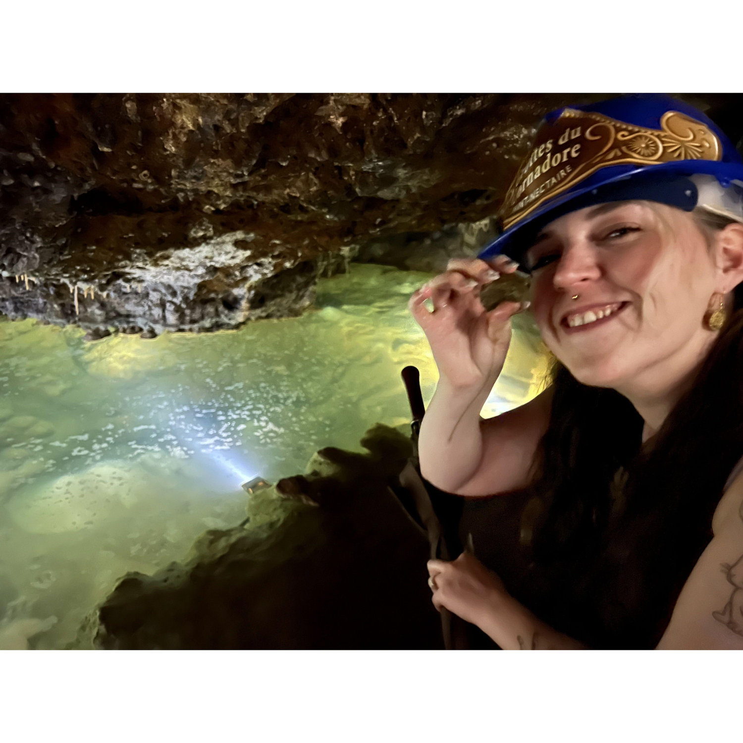 Underground cave exploration in France