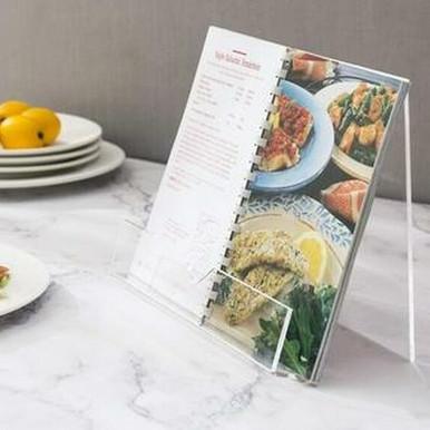 Modern Clear Acrylic Kitchen Cookbook Stand