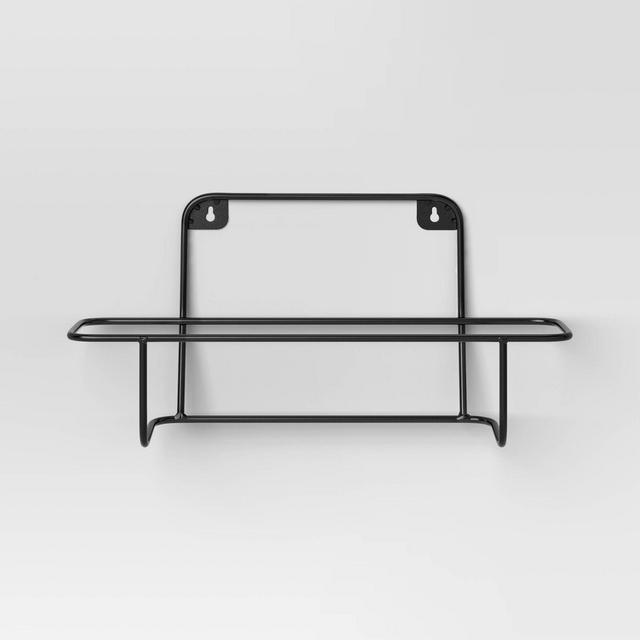 Rectangular Metal Outdoor Planter Hanger 5.2"x16.4"x7.2" Black - Room Essentials™