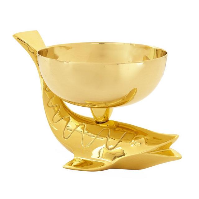 Short Brass Fish Bowl