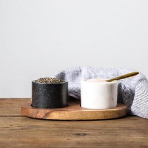 Marble & Wood Bowl Set