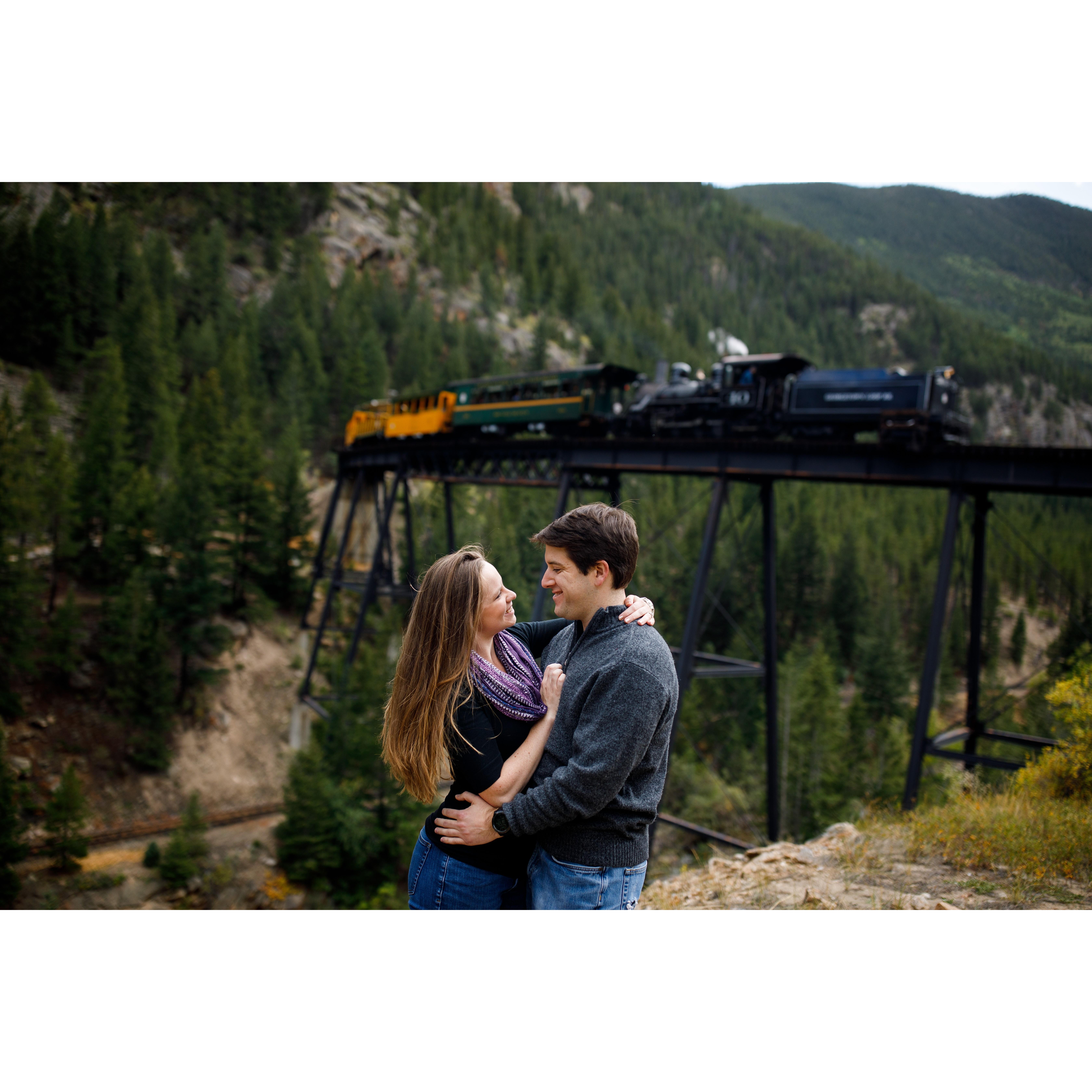 Chris and Madeline celebrate their engagement in Georgetown, 2019. Photo by Justin Edmonds