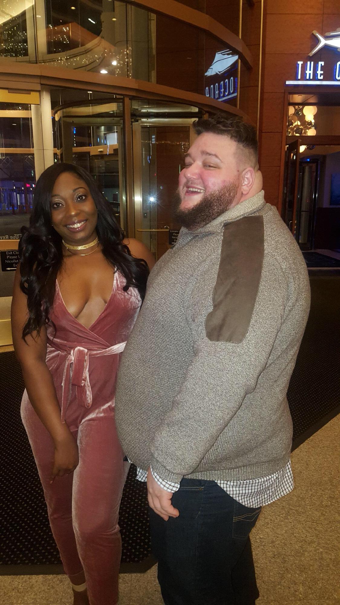My fiancé and I on my birthday! Candid pics are best