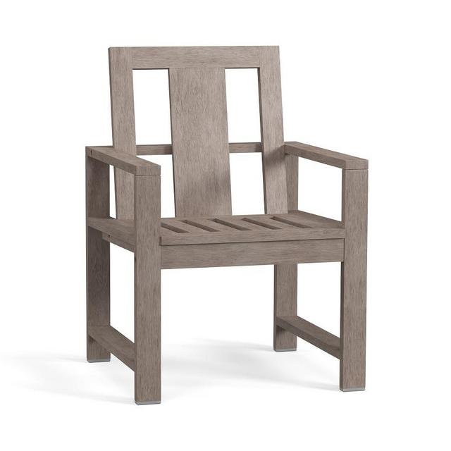 Indio FSC® Eucalyptus Dining Armchair Frame, Weathered Gray