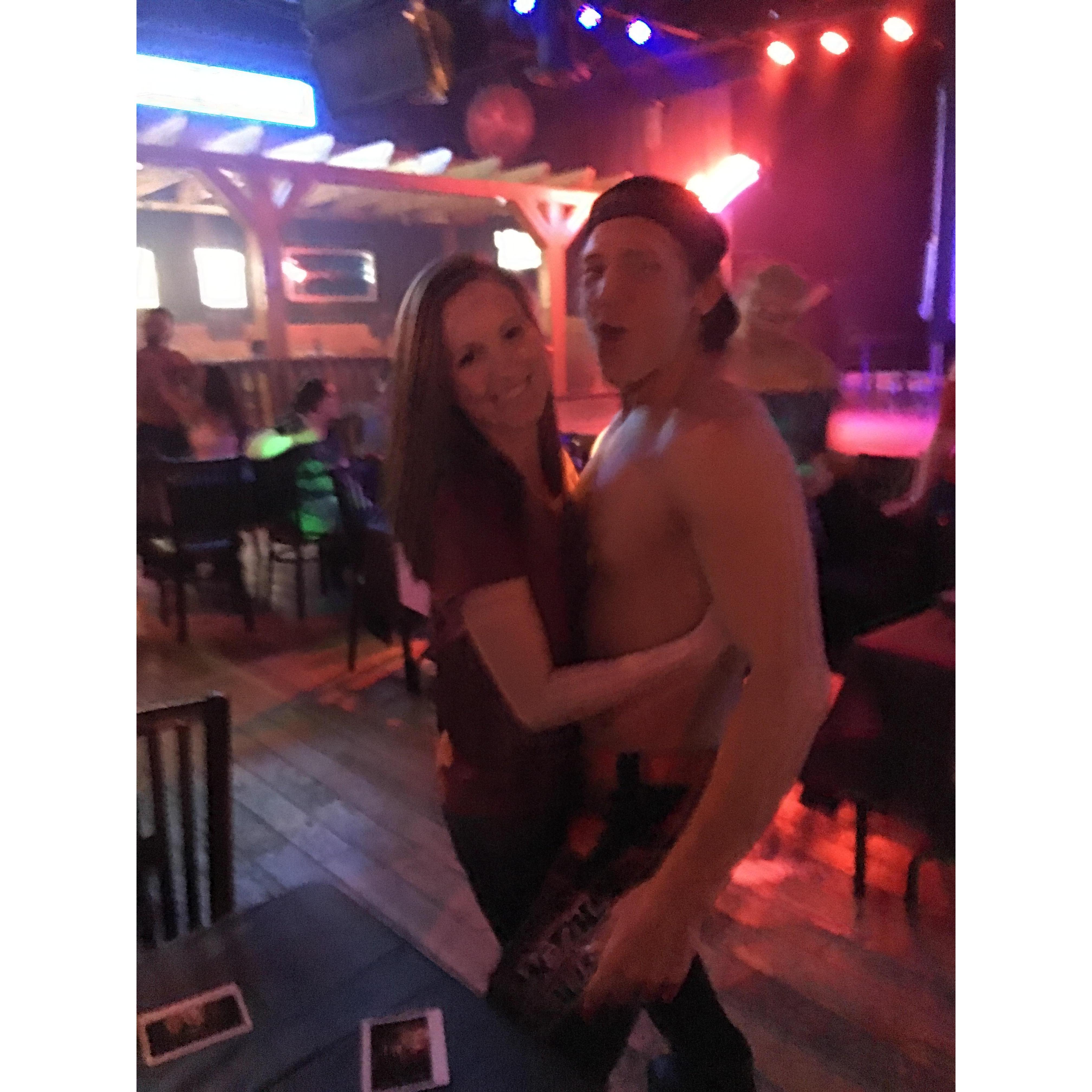 The night we met! Our first of many pictures together...little did we know.