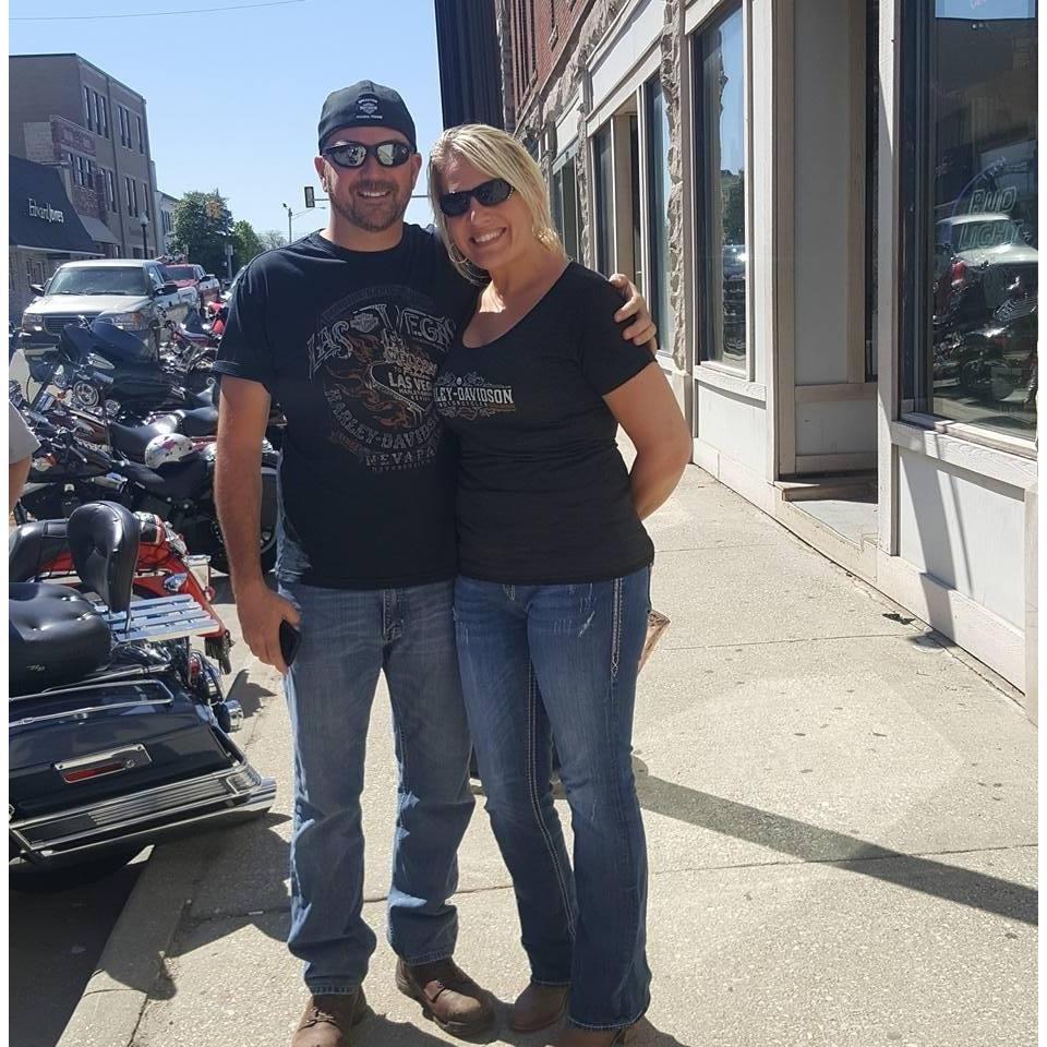 One of our favorite places to be, on the Harley!
