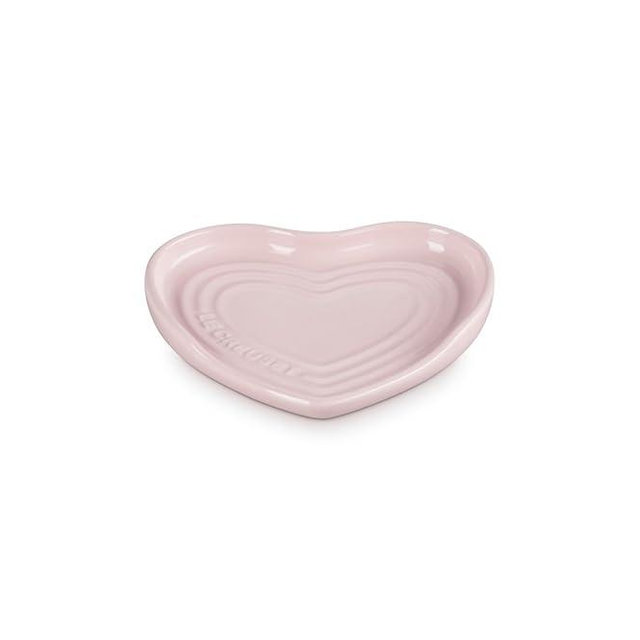 Le Creuset Stoneware Heart Shaped Spoon Rest, 5", Chiffon Pink