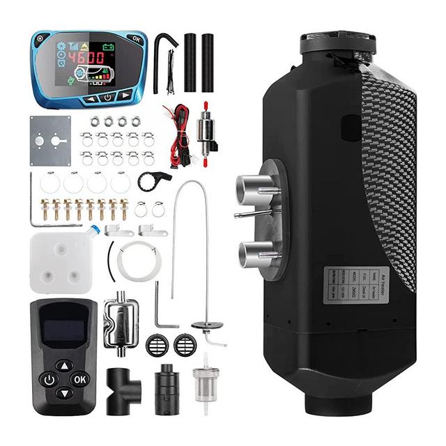 Diesel Heater 2KW 12V,Car Air Diesel Parking Heater Kit w/Remote Control LCD Display,10L Tank,Muffler,Wireless Remote Control,Fast Heating Defrost Defogger for Shop,Home,RV,Boat