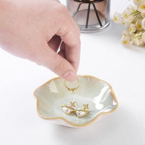 Decorative Ring Tray | Light Green-Lotus