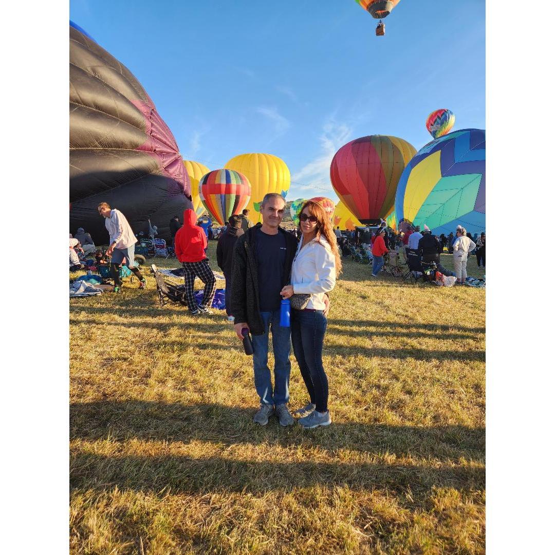 Balloon races at the park